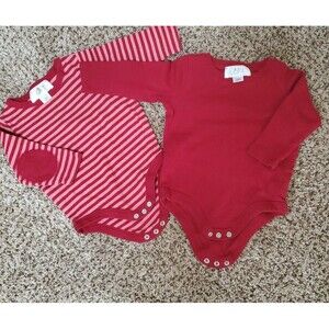 lot of 2 6 -12 mo Anne Taylor Loft long sleeve one piece tops